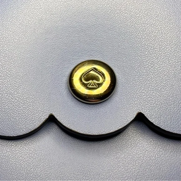 Kate Spade Periwinkle Wristlet Scalloped Detail Mollie Bradbury Street $169 NWOT - Picture 6 of 10